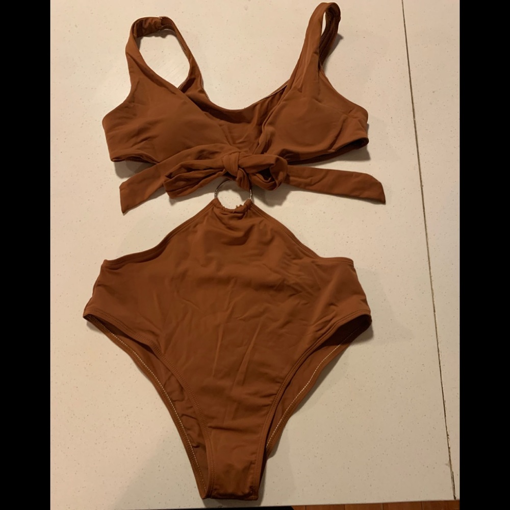 Beautiful caramel bathing suit size (L)